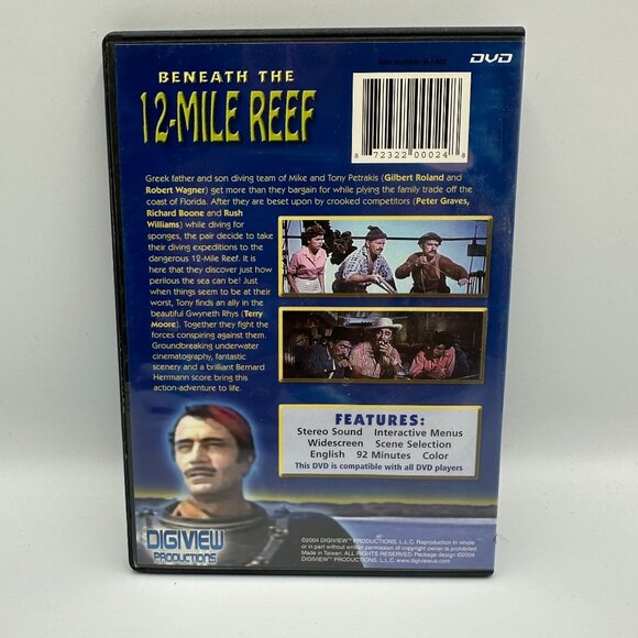 Beneath The 12-Mile Reef DVD 2004 Robert Wagner Gilbert Roland Classic Adventure - Picture 2 of 3